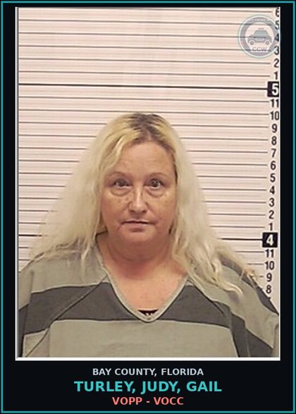 CCW arrest card for TURLEY, JUDY, GAIL in Bay County: VOPP - VOCC