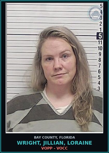 CCW arrest card for WRIGHT, JILLIAN, LORAINE in Bay County: VOPP - VOCC