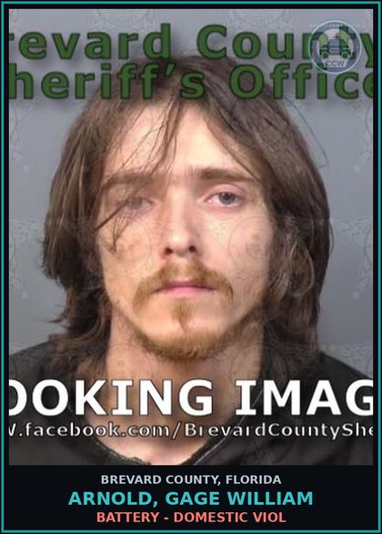 CCW arrest card for ARNOLD, GAGE WILLIAM in Brevard County: Battery - Domestic Viol