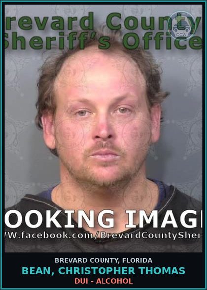 CCW arrest card for Bean, Christopher Thomas in Brevard County: DUI - Alcohol