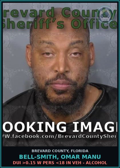 CCW arrest card for BELL-SMITH, OMAR MANU in Brevard County: chld Neglect WO Great Bodily Harm