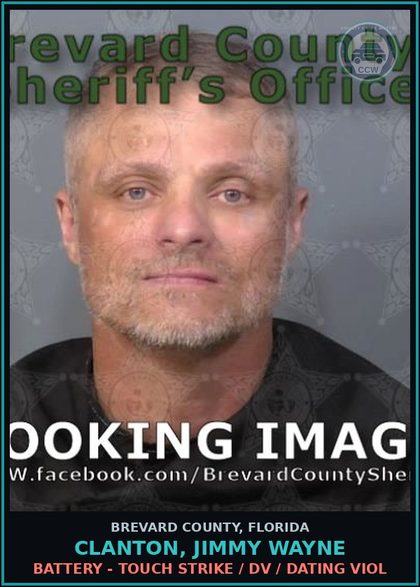 CCW arrest card for Clanton, Jimmy Wayne in Brevard County: VOP