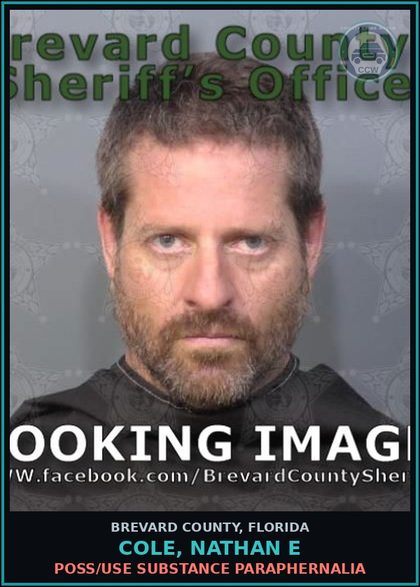 CCW arrest card for COLE, NATHAN E in Brevard County: Poss/Use Drug Paraphernalia