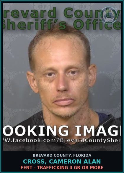 CCW arrest card for CROSS, CAMERON ALAN in Brevard County: Poss/Use Drug Paraphernalia