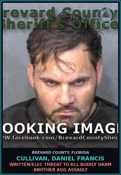 CCW arrest card for Cullivan, Daniel Francis in Brevard County: Posses contr substance w/o Prescription