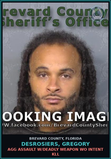 CCW arrest card for Desrosiers, Gregory in Brevard County: Criminal Mischief >$1000