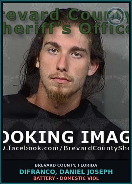 CCW arrest card for DIFRANCO, DANIEL JOSEPH in Brevard County: Battery - Domestic Viol