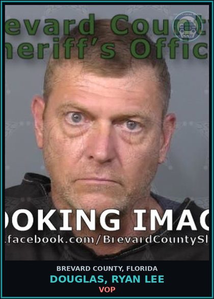 CCW arrest card for DOUGLAS, RYAN LEE in Brevard County: VOP