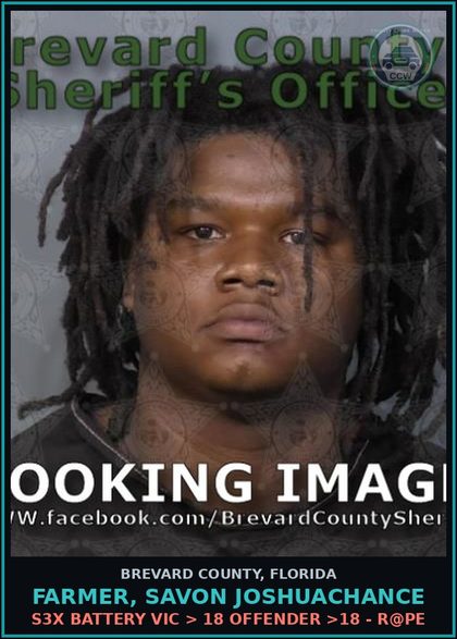 CCW arrest card for Farmer, SaVon JoshuaChance in Brevard County: Agg Battery Pregnant Woman