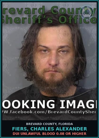 CCW arrest card for Fiers, Charles Alexander in Brevard County: DUI Unlawful Blood 0.08 or Higher