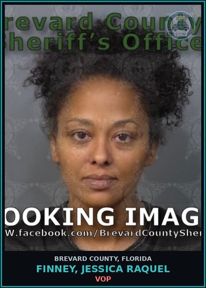 CCW arrest card for FINNEY, JESSICA RAQUEL in Brevard County: VOP