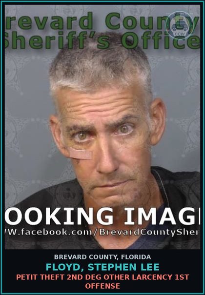 CCW arrest card for FLOYD, STEPHEN LEE in Brevard County: Petit Theft 2nd Deg Other Larcency 1st Offense