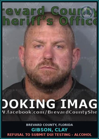 CCW arrest card for GIBSON, CLAY in Brevard County: Refuse Accept/Sign Citation