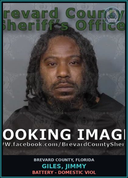 CCW arrest card for GILES, JIMMY in Brevard County: Battery - Domestic Viol