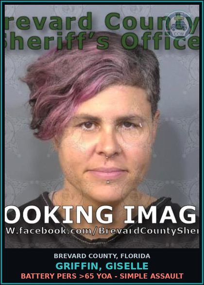 CCW arrest card for GRIFFIN, GISELLE in Brevard County: Trespass Structure or Conveyance