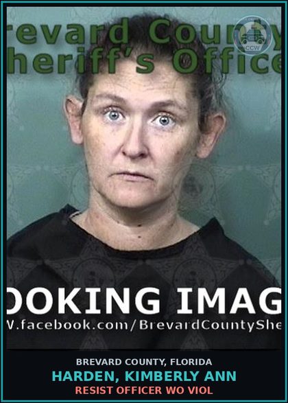 CCW arrest card for HARDEN, KIMBERLY ANN in Brevard County: Resist Officer WO Viol