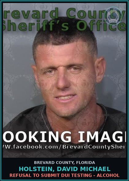 CCW arrest card for HOLSTEIN, DAVID MICHAEL in Brevard County: Excess of the Speed Limit by 100MPH or more