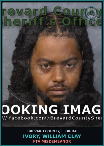CCW arrest card for IVORY, WILLIAM CLAY in Brevard County: FTA Misdemeanor