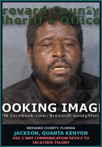 CCW arrest card for Jackson, Quanta Kenyon in Brevard County: Posses contr substance w/o Prescription