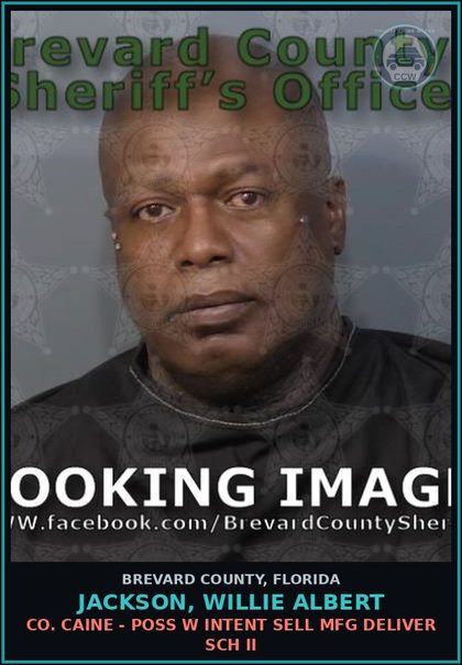 CCW arrest card for JACKSON, WILLIE ALBERT in Brevard County: Tamper With Evidence in Criminal Proceeding