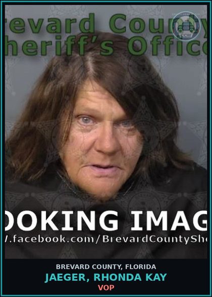 CCW arrest card for JAEGER, RHONDA KAY in Brevard County: VOP