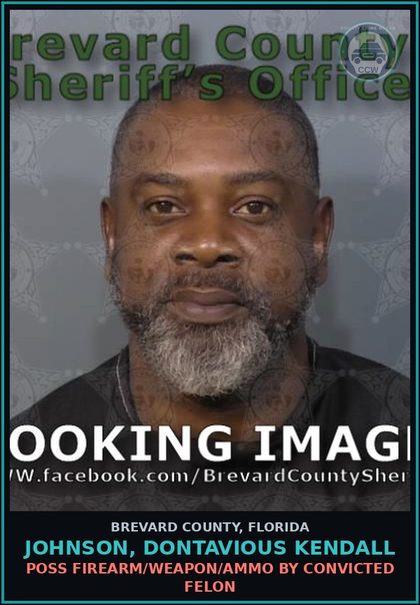 CCW arrest card for JOHNSON, DONTAVIOUS KENDALL in Brevard County: Resist Officer WO Viol