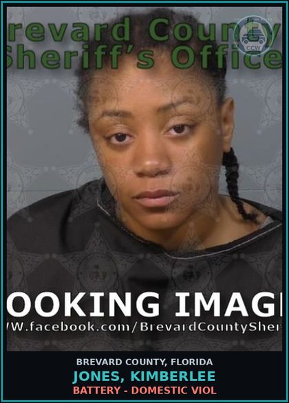 CCW arrest card for JONES, KIMBERLEE in Brevard County: Battery - Domestic Viol