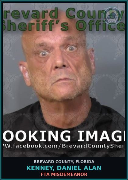 CCW arrest card for KENNEY, DANIEL ALAN in Brevard County: Fail to Register Mtr Veh