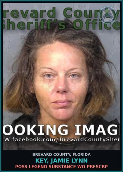 CCW arrest card for KEY, JAMIE LYNN in Brevard County: Poss/Use Drug Paraphernalia