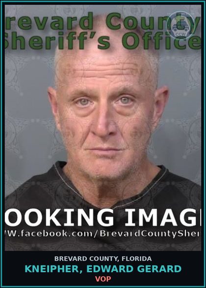 CCW arrest card for Kneipher, Edward Gerard in Brevard County: VOP