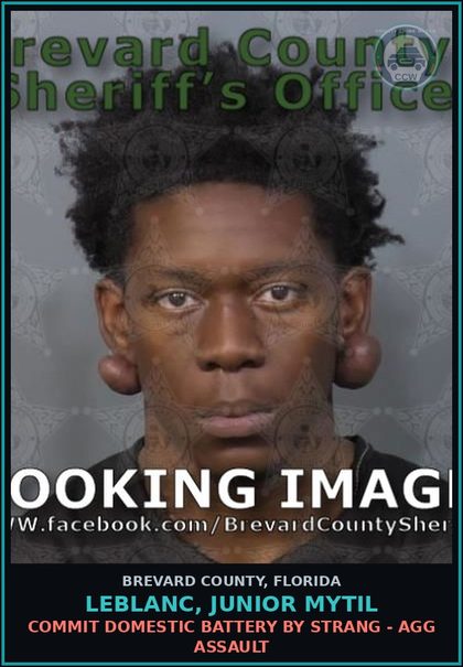CCW arrest card for LEBLANC, JUNIOR MYTIL in Brevard County: VOP