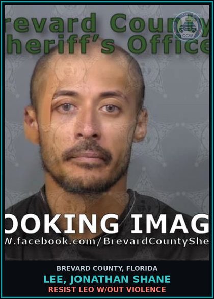 CCW arrest card for LEE, JONATHAN SHANE in Brevard County: Criminal Mischief >$1000