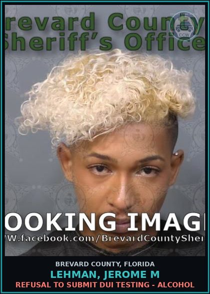 CCW arrest card for LEHMAN, JEROME M in Brevard County: Refusal to Submit DUI Testing - Alcohol