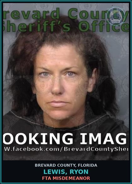 CCW arrest card for LEWIS, RYON in Brevard County: FTA Misdemeanor