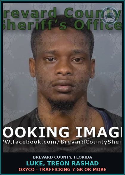 CCW arrest card for Luke, Treon Rashad in Brevard County: Reckless Driving
