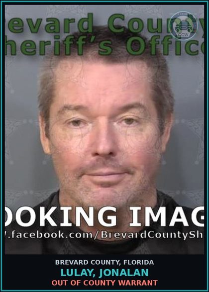 CCW arrest card for LULAY, JONALAN in Brevard County: Out of County Warrant