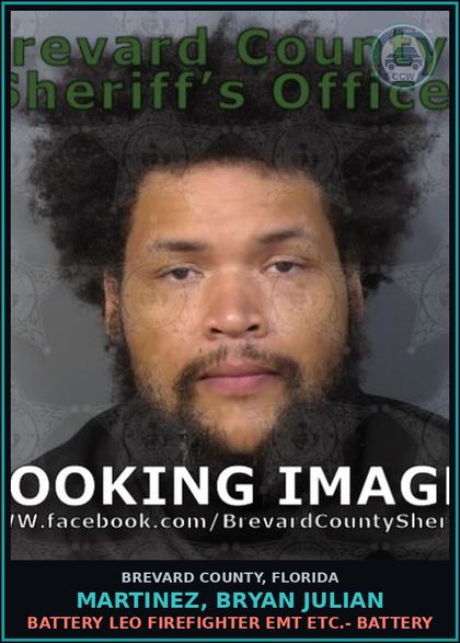 CCW arrest card for MARTINEZ, BRYAN JULIAN in Brevard County: RESIST LEO W/OUT VIOLENCE