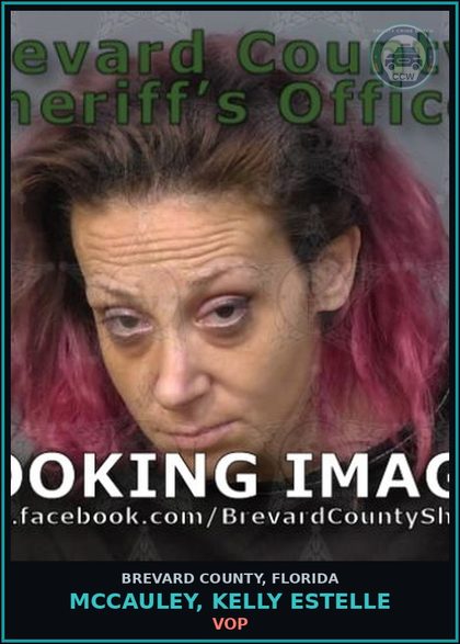 CCW arrest card for MCCAULEY, KELLY ESTELLE in Brevard County: VOP