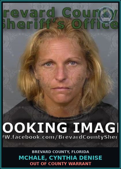 CCW arrest card for Mchale, Cynthia Denise in Brevard County: Out of County Warrant