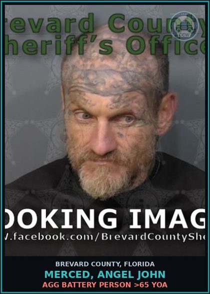 CCW arrest card for MERCED, ANGEL JOHN in Brevard County: Resist Officer WO Viol