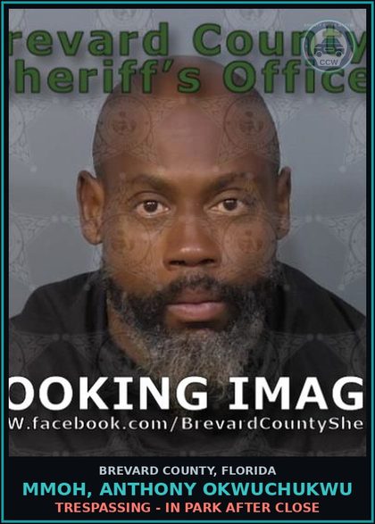 CCW arrest card for MMOH, ANTHONY OKWUCHUKWU in Brevard County: Trespassing - in park after close