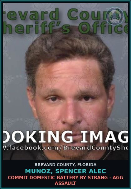 CCW arrest card for MUNOZ, SPENCER ALEC in Brevard County: DWLS W/Knowledge 1st Offense