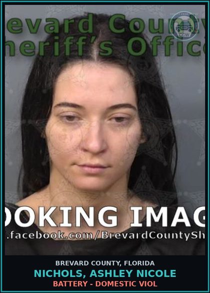CCW arrest card for Nichols, Ashley Nicole in Brevard County: Battery - Domestic Viol