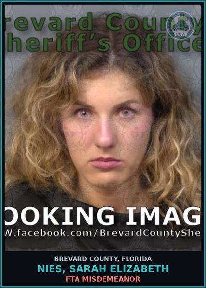 CCW arrest card for NIES, SARAH ELIZABETH in Brevard County: FTA Misdemeanor