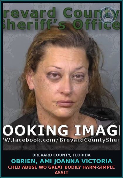CCW arrest card for Obrien, Ami Joanna Victoria in Brevard County: VOP