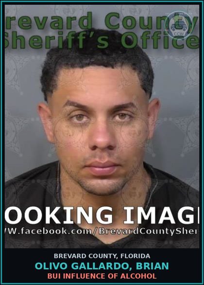 CCW arrest card for OLIVO GALLARDO, BRIAN in Brevard County: BUI Influence of Alcohol