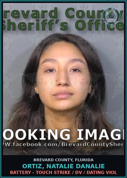CCW arrest card for Ortiz, Natalie Danalie in Brevard County: Battery - Touch Strike / DV / Dating Viol
