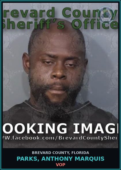 CCW arrest card for Parks, Anthony Marquis in Brevard County: VOP