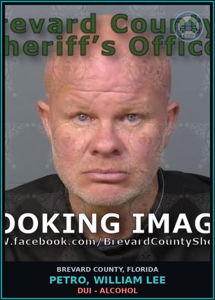 CCW arrest card for PETRO, WILLIAM LEE in Brevard County: DUI - Alcohol