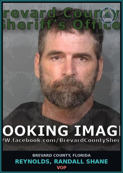 CCW arrest card for REYNOLDS, RANDALL SHANE in Brevard County: VOP